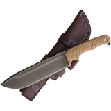 Wander Tactical Dimorphodon Brown Micarta D2 Steel Fixed Blade Knife 02RG