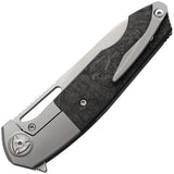 Liong Mah Designs Eraser Framelock Carbon Fiber Folding M390 Pocket Knife EMCF