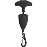 SCHRADE 2.75" Black Partially Serrated Edge Push Dagger Fixed Blade Knife in Keychain Sheath