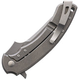 Bastinelli Creations Gecko Framelock Green Micarta/Titanium Folding Knife 237