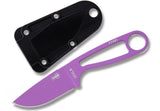 Esee Purple Izula One Piece Skeletonized 1095 Neck Knife W/ Black Sheath
