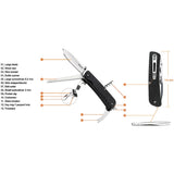 Ruike L32 Large Black G10 Screwdriver Saw Blade Multifunction Knife Tool L32B