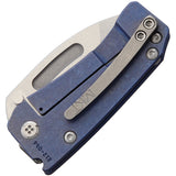 Medford Der Hun (Hunden) Blue Titanium Folding Flipper Knife 203ST37A2