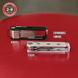 Keyport Pivot Red Aluminum Handles Holds 2-9 Keys Multi-Tool P1R