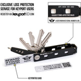 Keyport Pivot Red Aluminum Handles Holds 2-9 Keys Multi-Tool P1R