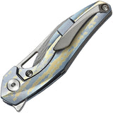 Bestech Knives The Reticulan Framelock Blue Folding Knife 1810l