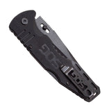 SOG Salute Lockback Black Stainless Steel Folding Blade G10 Handle Knife FF11CP