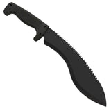 SOG SogFari Machete Kukri 18" Overall Fixed Sawback Blade Black Handle MC11N