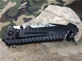 Tac Force Tactical Spring Assisted Rescue Serrated Black Folding Knife 916BK