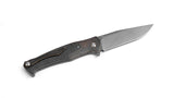 Amare Track Linerlock Bronze / Black Carbon Fiber S35VN Flipper Folding Pocket Knife Backside