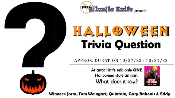 ATLANTIC KNIFE HALLOWEEN TRIVIA QUESTION FOR SHARP FUN WINNERS | AK'S BLOG