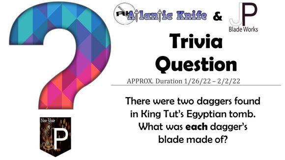 Atlantic Knife & Jason Perry Blade Works WEEK 3 Trivia Question | New Year of JP Giveaway Event