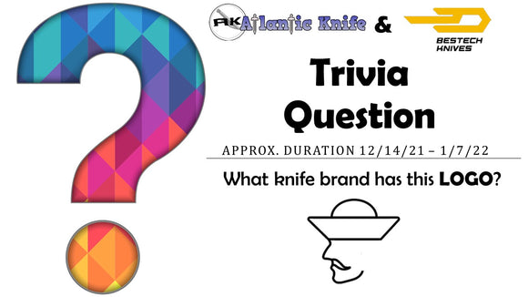 ATLANTIC KNIFE & BESTECH KNIVES FANGA KNIFE GIVEAWAY | AK BLOG TRIVIA QUESTION