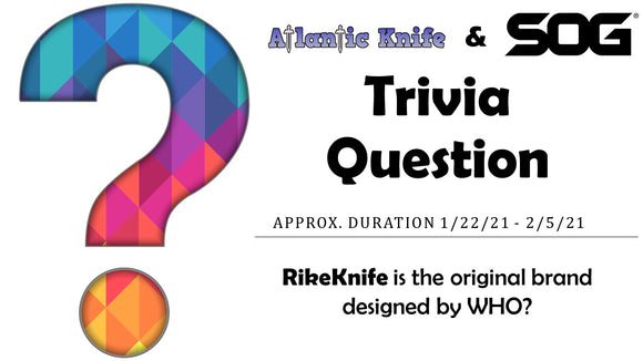 FREE SOG TERMINUS XR KNIFE AK BLOG TRIVIA QUESTION GIVEAWAY