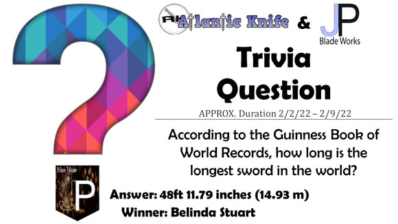 ATLANTIC KNIFE & JASON PERRY BLADE WORKS WEEK 4 WINNER | NEW YEAR OF JP GIVEAWAY EVENT