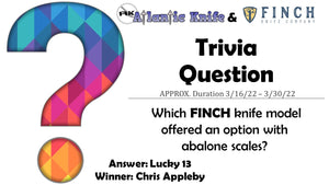 ATLANTIC KNIFE & FINCH "LITTLE BIRDIE" GIVEAWAY WINNER WAVE 2 | AK BLOG