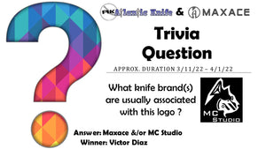 ATLANTIC KNIFE & MAXACE SWAG BUNDLE GIVEAWAY WINNER | AK BLOG TRIVIA QUESTION