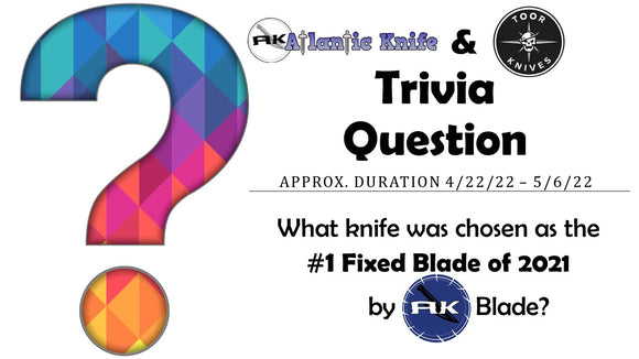 ATLANTIC KNIFE & TOOR Field 2.0 Knife Bundle | AK TRIVIA QUESTION GIVEAWAY