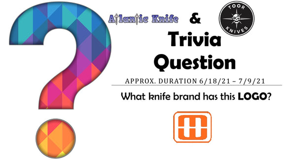 ATLANTIC KNIFE & TOOR Knives AK TRIVIA QUESTION GIVEAWAY FREE FIELD 2.0 KNIFE