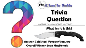 ATLANTIC KNIFE & EVERYTHING BUT A MEDFORD GIVEAWAY WINNER | AK BLOG TRIVIA QUESTION
