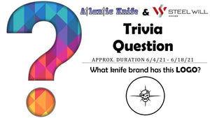 ATLANTIC KNIFE & STEEL WILL AK TRIVIA QUESTION GIVEAWAY FREE 230 DRUID KNIFE