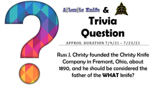 ATLANTIC KNIFE & TOPS KNIVES AK TRIVIA QUESTION GIVEAWAY FREE STEEL EAGLE KNIFE