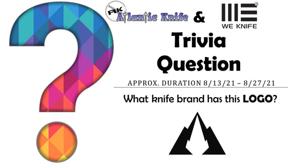 ATLANTIC KNIFE & WE KNIFE CO FREE MINAX AK TRIVIA QUESTION GIVEAWAY
