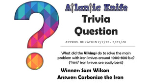Titanium Artisan Proponent Knife Winner AK Blog Trivia Question Giveaway