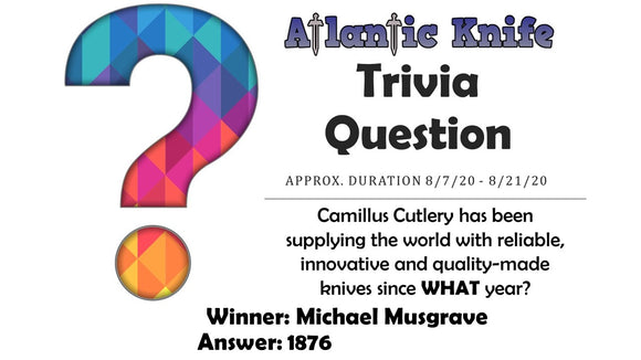 NOC CHEF KNIFE WINNER AK BLOG TRIVIA QUESTION GIVEAWAY