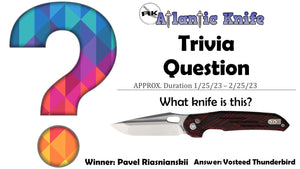 ATLANTIC KNIFE | AK TRIVIA QUESTION SHARP FUN SHOUTOUT WINNER | AK BLOG