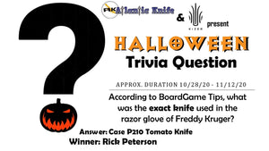 Atlantic Knife & Kizer AK Blog Mystery Kizer Infinity Trivia Question Giveaway Winner