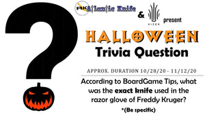 ATLANTIC KNIFE & MYSTERY KIZER INFINITY KNIFE GIVEAWAY | AK BLOG TRIVIA QUESTION