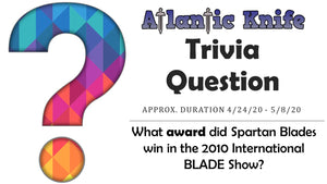 FREE Artisan Proponent in Carbon Fiber Knife AK Blog Trivia Question Giveaway