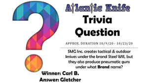 ATLANTIC KNIFE FOX KARAMBIT KNIFE AK GIVEAWAY WINNER