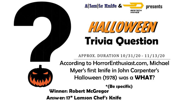 ATLANTIC KNIFE & BESTECH HALLOWEEN GIVEAWAY BESTECH FANGA WINNER