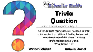 AK Trivia Question for April 2025 Winner | AK Blog