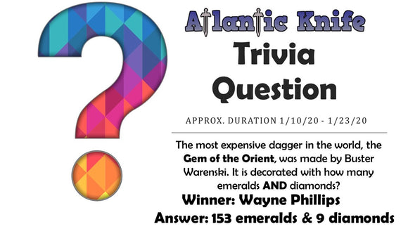 Steel Will Gienah Knife Winner AK Blog Trivia Question Giveaway