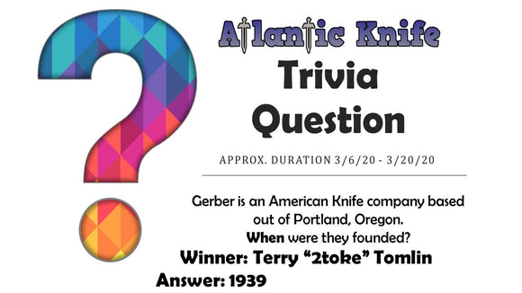 TOPS Street Scalpel 2 Knife Winner AK Blog Trivia Question Giveaway