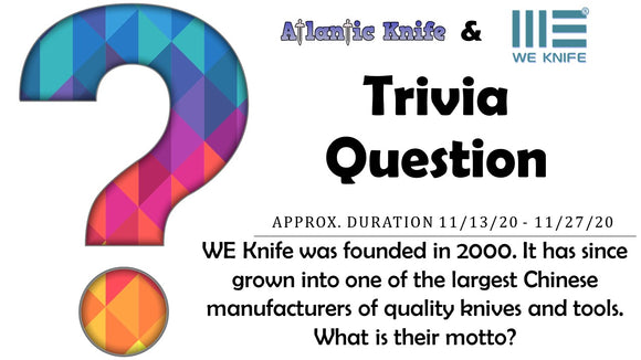 AK BLOG TRIVIA QUESTION FOR WE MINAX KNIFE GIVEAWAY