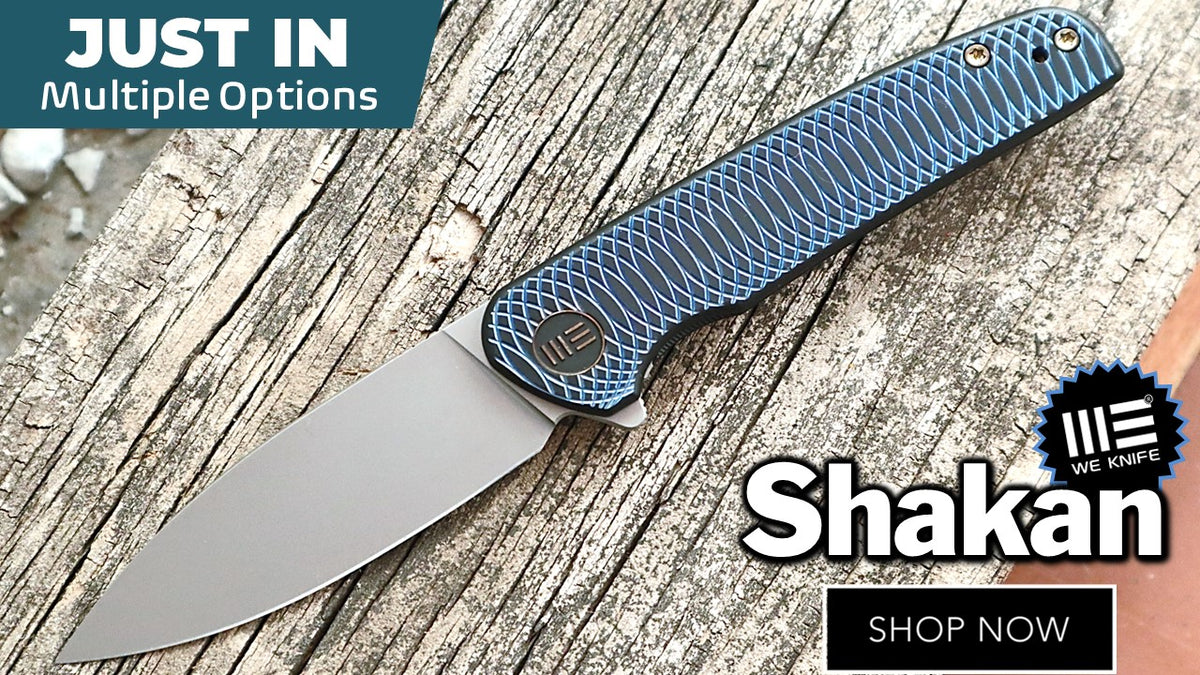 We Knife Shakan Titanium Folding Knife | Atlantic Knife FREE SHIPPING ...