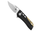 Bestech Knives Engine Bowie Green Gold Titanium CF S35VN Folding Knife T1806C