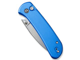 Civivi Qubit Button Lock Blue Aluminum Folding 14C28N Drop Pt Pocket Knife 22030E3
