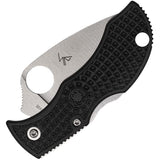 Spyderco Manbug Lightweight Black FRN Folding VG-10 Serrated Knife MBKLFS