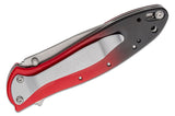 Kershaw Leek Gradient Red & Black Aluminum Folding MagnaCut Knife 1660GRD