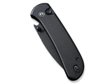 Civivi Qubit Button Lock Black Aluminum Folding 14C28N Drop Pt Pocket Knife 22030E1