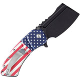 Kansept Knives XL Korvid Linerlock American Flag G10 Folding 154CM Knife T1030B1