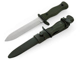 Maserin Bundeswehr German Army Fixed Blade Knife Green Aluminum Stainless Steel 621000