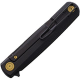 Real Steel G-Frame Pocket Knife Black & Gold Titanium Folding Bohler N690 7874GB