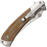 Browning Wicked Wing Framelock Brown & Gray G10 A/O Assisted Open Folding Knife 0330