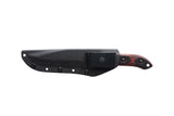 TOPS Black Heat Red & Black G10 1095 Steel Fixed Blade Knife w/ Sheath BLKHT01